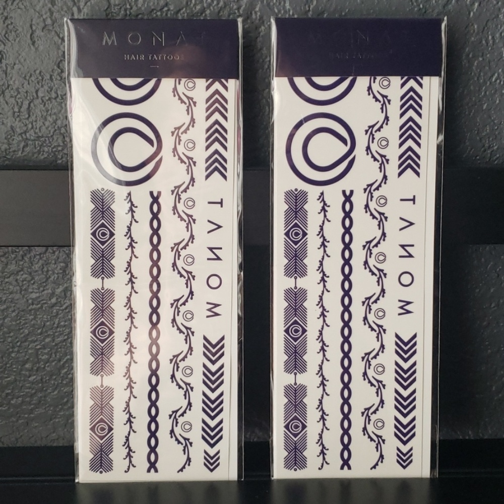 Purple Native Hair Tatoos
